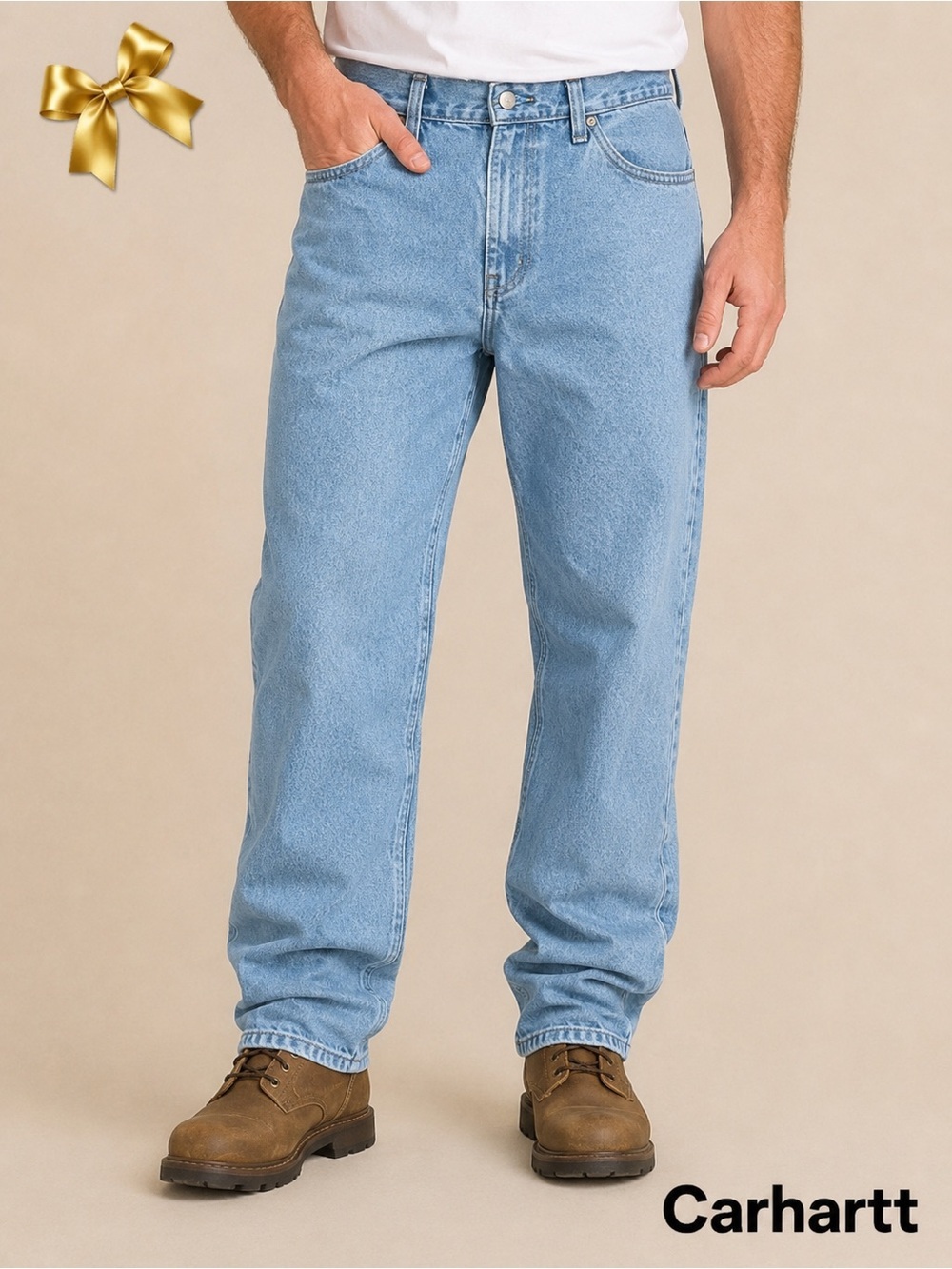 Carhartt Jeans Relaxed Fit 38x30 Lightwash Blue